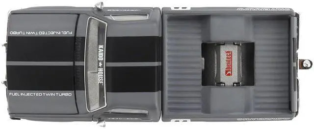 Alt view image 5 of 6 - Chevrolet Silverado "KAIDO V2" Pickup Truck #11 Gray with Black Stripes "Kaido House" Special 1/64 Diecast Model Car by Mini GT