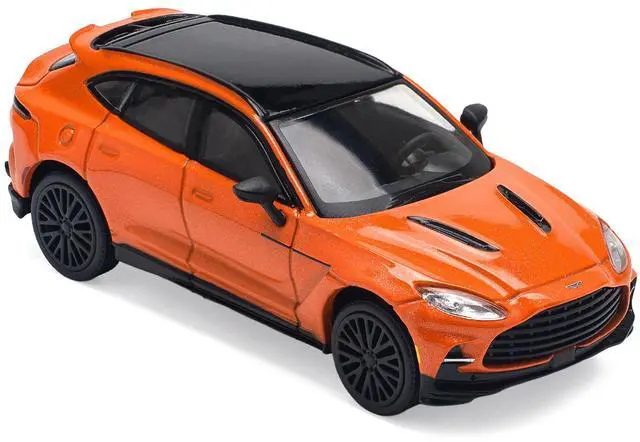 Alt view image 4 of 6 - Aston Martin DBX 707 Cosmos Orange Metallic with Black Top 1/64 Diecast Model Car by Pop Race