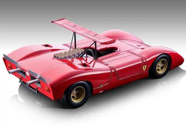 Alt view image 2 of 3 - Ferrari 612 Can-Am Rosso Corsa Red "Press Version" (1968) "Mythos Series" Limited Ed to 100 pcs 1/18 Model Car by Tecnomodel