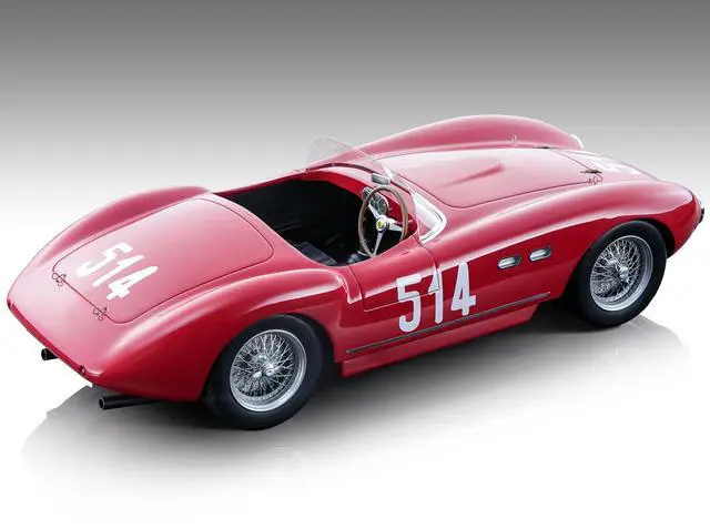 Alt view image 2 of 3 - Ferrari 735S-166MM Spyder #514 Alberico Cacciari - Bill Mason Mille Miglia (1953) Ltd Ed to 70 pcs 1/18 Model Car by Tecnomodel