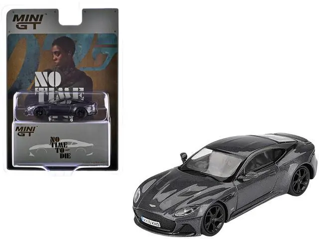Main image of ChAston Martin DBS RHD Gray Metallic 007 James Bond "No Time to Die" (2021) Movie Limited Ed 1/64 Diecast Model Car by Mini GT