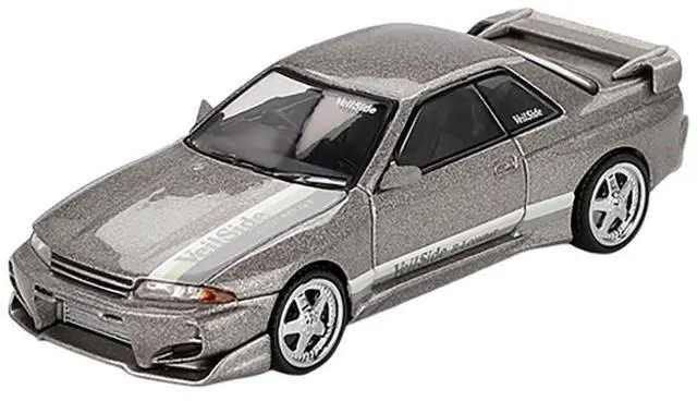 Alt view image 2 of 6 - Nissan Skyline GT-R (R32) RHD "Veilside Combat C-I" Gray Metallic Limited Edition 1/64 Diecast Model Car by Mini GT