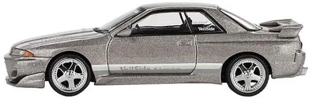Alt view image 3 of 6 - Nissan Skyline GT-R (R32) RHD "Veilside Combat C-I" Gray Metallic Limited Edition 1/64 Diecast Model Car by Mini GT