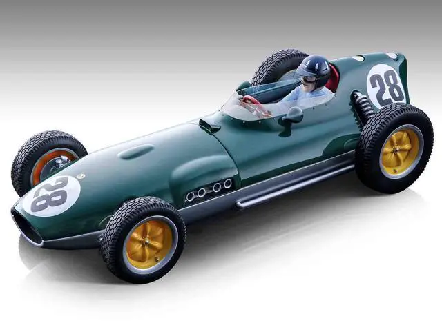 Main image of Lotus 16 #28 Graham Hill "F1 British GP" (1959) with Driver Figure "Mythos Series" Ltd Ed to 70 pcs 1/18 Model Car by Tecnomodel