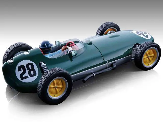 Alt view image 2 of 3 - Lotus 16 #28 Graham Hill "F1 British GP" (1959) with Driver Figure "Mythos Series" Ltd Ed to 70 pcs 1/18 Model Car by Tecnomodel