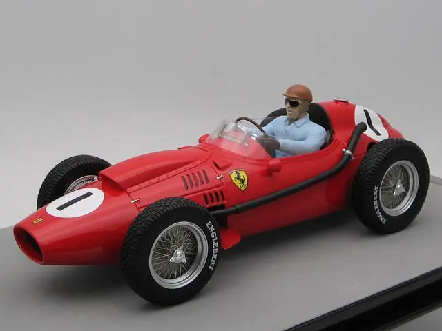 Main image of Ferrari Dino 246 #1 Peter Collins Winner "F1 England GP" (1958) w/Driver Figure  Ltd Ed to 75 pcs 1/18 Model Car by Tecnomodel