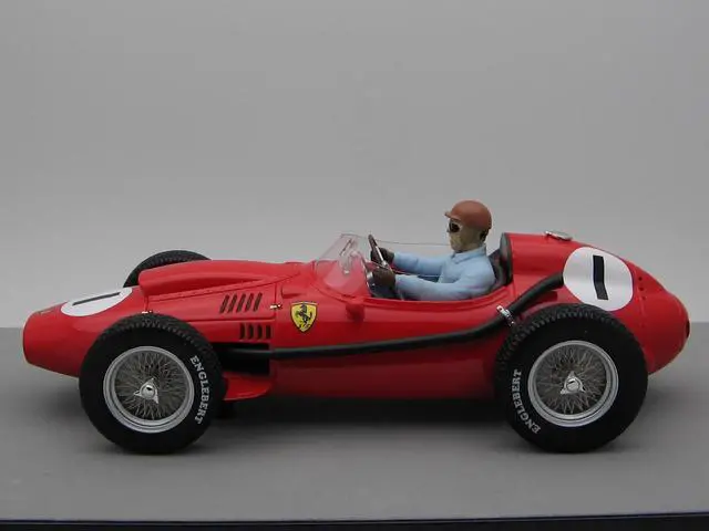 Alt view image 3 of 4 - Ferrari Dino 246 #1 Peter Collins Winner "F1 England GP" (1958) w/Driver Figure  Ltd Ed to 75 pcs 1/18 Model Car by Tecnomodel