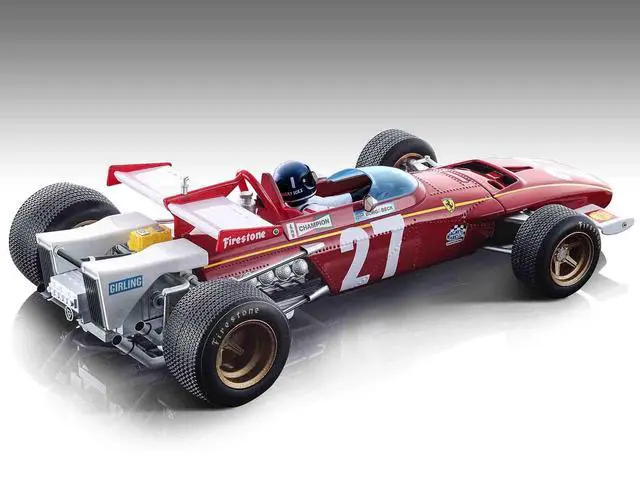 Alt view image 2 of 3 - Ferrari 312B #27 Jacky Ickx "F1 Belgian GP" (1970) with Driver Figure Ltd Ed to 75 pieces 1/18 Model Car by Tecnomodel