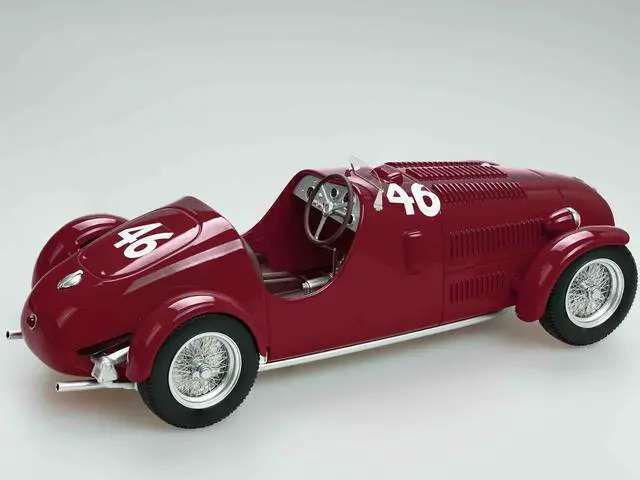 Alt view image 2 of 3 - Ferrari 125C #46 Franco Cortese "Circuito Vigevano" (1947) Limited Ed to 70 pcs "Mythos Series" 1/18 Model Car by Tecnomodel