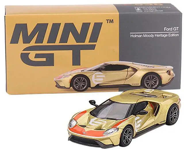 Alt view image 4 of 4 - Ford GT #5 "Holman Moody Heritage Edition" Gold Met w/Red Ltd Ed to 1800 pcs 1/64 Diecast Model Car by Mini GT