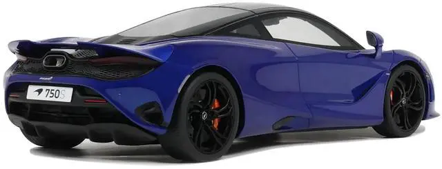 Alt view image 5 of 6 - 2023 McLaren 750S Coupe Blue Metallic with Black Top 1/18 Model Car by GT Spirit
