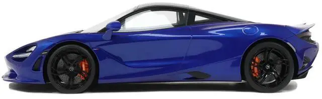 Alt view image 4 of 6 - 2023 McLaren 750S Coupe Blue Metallic with Black Top 1/18 Model Car by GT Spirit