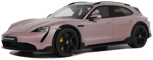 Main image of 2022 Porsche Taycan Turbo S Cross Turismo Pink Metallic 1/18 Model Car by GT Spirit