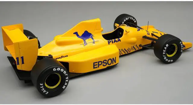 Alt view image 2 of 6 - Lotus 101 #11 Nelson Piquet 3rd Place F1 "British GP" 1989 "Mythos Series" with Display Case 1/18 Model Car by Tecnomodel