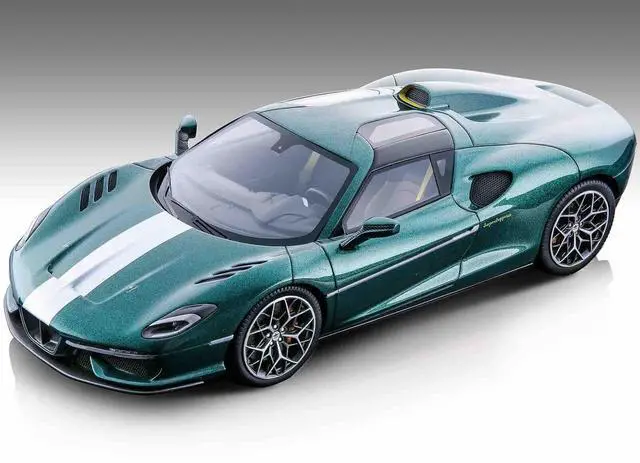 Main image of 2020 Touring Superleggera Arese RH95 Green Met. w/White Stripes "Mythos Series" Ltd Ed to 70 pcs 1/18 Model Car by Tecnomodel