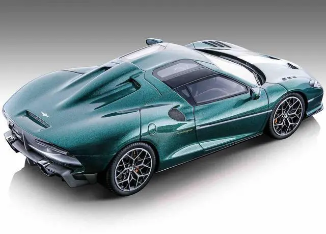 Alt view image 2 of 3 - 2020 Touring Superleggera Arese RH95 Green Met. w/White Stripes "Mythos Series" Ltd Ed to 70 pcs 1/18 Model Car by Tecnomodel