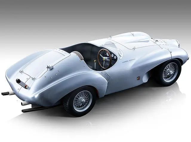 Alt view image 2 of 3 - 1953 Ferrari 166MM Abarth Silver Metallic "Press Version" "Mythos Series" Limited Edition to 90 pcs 1/18 Model Car by Tecnomodel