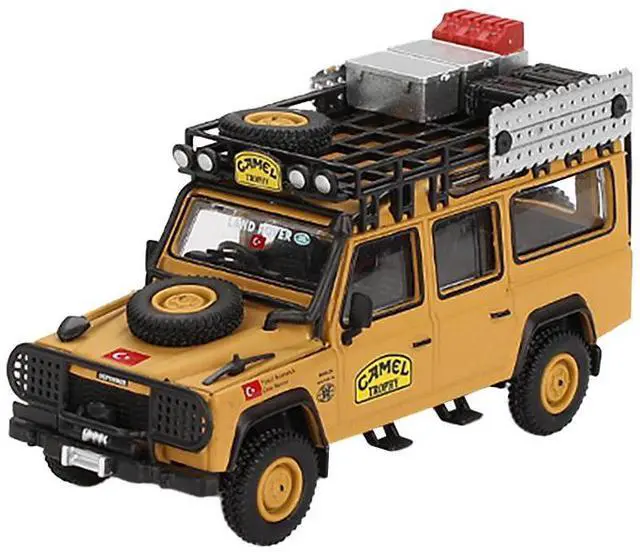 Alt view image 4 of 6 - Land Rover Defender 110 Team Turkey "Camel Trophy Amazon" (1989) Limited Edition 1/64 Diecast Model Car by Mini GT