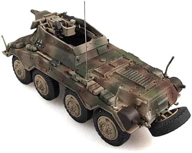 Alt view image 3 of 6 - Sd.Kfz. 234/3 Armored Vehicle "1st Panzer Division, Hungary" (1945) German Army 1/72 Die Cast Model by Panzerstahl