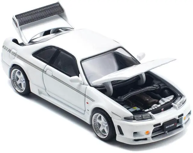 Alt view image 2 of 6 - GTR Nismo 400R RHD (Right Hand Drive) White 1/64 Diecast Model Car by Pop Race