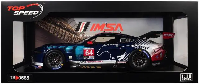 Alt view image 6 of 6 - Ford Mustang GT3 #64 "Ford Multimatic Motorsports" "24 Hours of Daytona" (2024) 1/18 Model Car by Top Speed