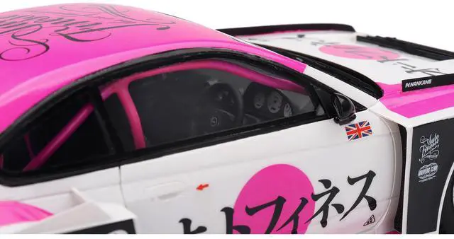 Alt view image 2 of 6 - Nissan "LB-Super Silhouette" S15 SILVIA RHD #99 "Auto Finesse - SEMA 2023" White and Pink 1/18 Model Car by Top Speed