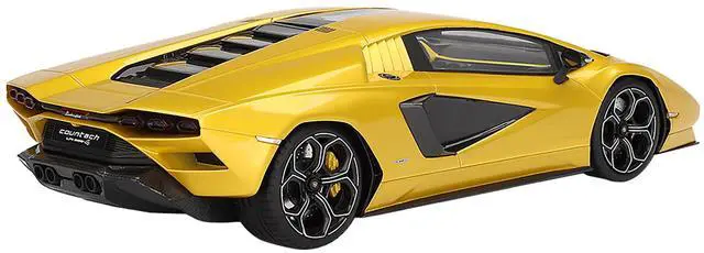 Alt view image 4 of 6 - Lamborghini Countach LPI 800-4 New Giallo Orion Gold Metallic 1/18 Model Car by Top Speed