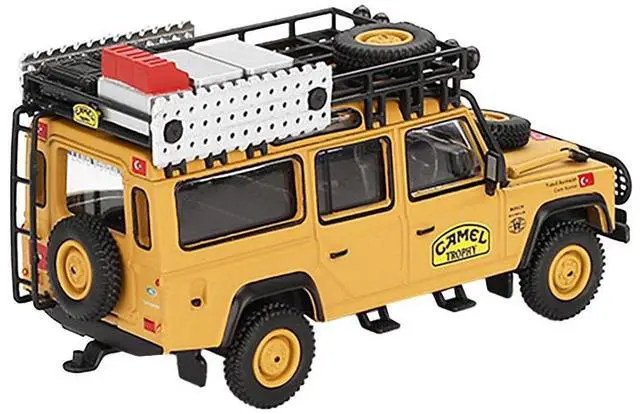 Alt view image 3 of 6 - Land Rover Defender 110 Team Turkey "Camel Trophy Amazon" (1989) Limited Edition 1/64 Diecast Model Car by Mini GT