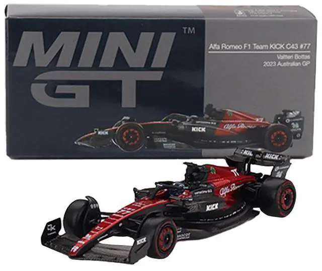 Alt view image 5 of 6 - Alfa Romeo C43 #77 "Alfa Romeo F1 Team Kick" F1 "Australian GP" (2023) Limited Edition 1/64 Diecast Model Car by Mini GT