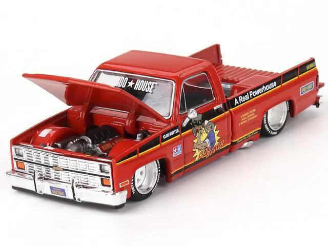 Alt view image 2 of 6 - Chevrolet Silverado Truck "Clod Buster" Orange w/Black Stripes "Tamiya x Kaido House" Special 1/64 Diecast Model Car by Mini GT
