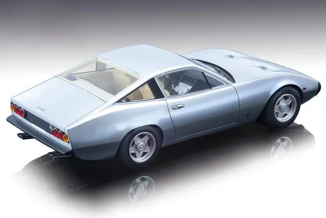 Alt view image 2 of 3 - 1971 Ferrari 365 GTC/4 Silver w/ Cream Interior Mythos Series Ltd Ed 80 pcs Worldwide 1/18 Model Car by Tecnomodel