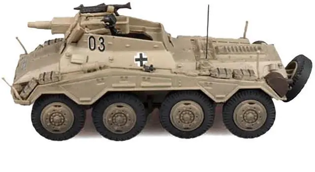 Alt view image 2 of 6 - Sd.Kfz. 234/3 Armored Vehicle "#03, 3rd Panzer Division, Hungary" (1945) German Army 1/72 Die Cast Model by Panzerstahl