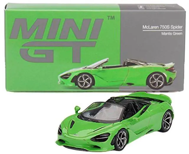 Alt view image 4 of 6 - McLaren 750S Spider Mantis Green Limited Edition 1/64 Diecast Model Car by Mini GT