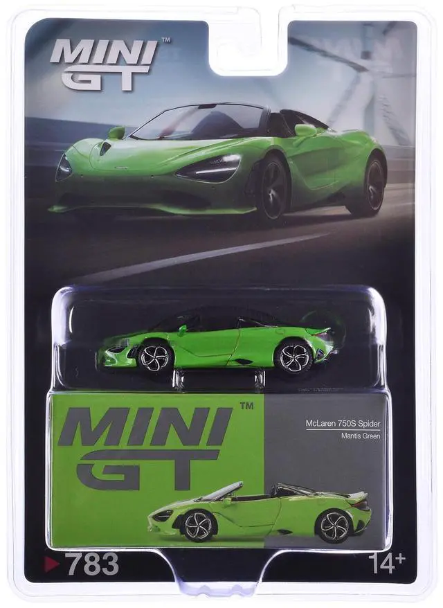 Alt view image 6 of 6 - McLaren 750S Spider Mantis Green Limited Edition 1/64 Diecast Model Car by Mini GT