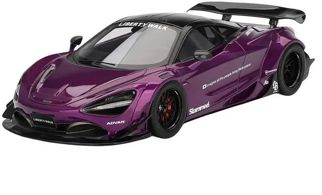 Main image of McLaren 720S "LB-Works" Purple Metallic with Black Top 1/18 Model Car by Top Speed