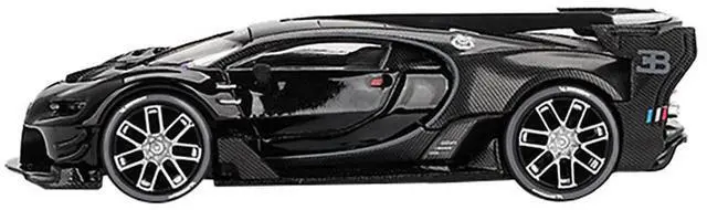 Alt view image 2 of 6 - Bugatti Vision Gran Turismo Black and Carbon Limited Edition 1/64 Diecast Model Car by Mini GT