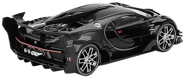 Alt view image 3 of 6 - Bugatti Vision Gran Turismo Black and Carbon Limited Edition 1/64 Diecast Model Car by Mini GT