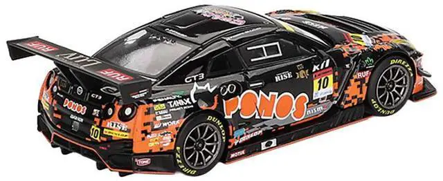 Alt view image 3 of 6 - Nissan GT-R NISMO GT3 #10 Hironobu Yasuda - Riki Okusa "PONOS GAINER" "Super GT Series" (2023) 1/64 Diecast Model Car by Mini GT
