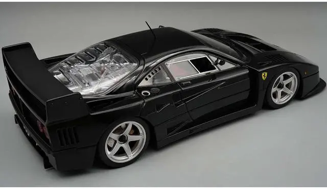 Alt view image 2 of 6 - Ferrari F40 LM Black with Silver 5 Spoke Rims "Press Version" (1996) Limited Edition to 40 pieces 1/18 Model Car by Tecnomodel