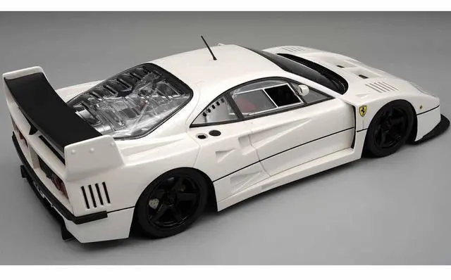 Alt view image 2 of 3 - Ferrari F40 LM Pearl White Metallic w/Black 5 Spoke Rims "Press Version" (1996) Ltd Ed to 60 pieces 1/18 Model Car by Tecnomodel