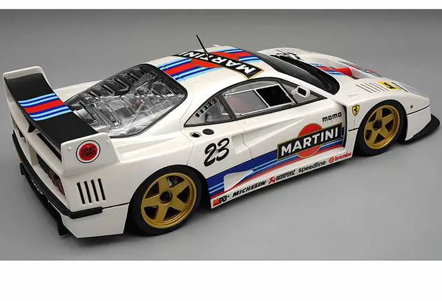 Alt view image 2 of 3 - Ferrari F40 LM #23 "Martini Racing" White with Graphics and Gold 5 Spoke Rims Limited Ed to 110 pcs 1/18 Model Car by Tecnomodel