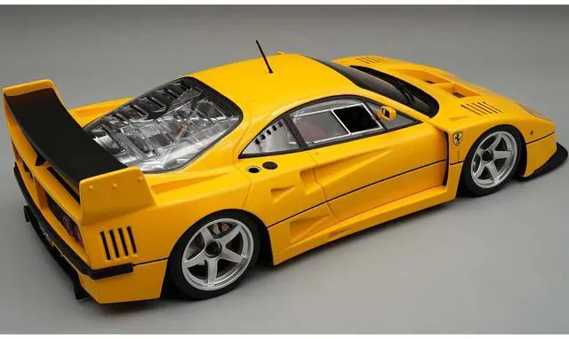 Alt view image 2 of 3 - Ferrari F40 LM Modena Yellow with Silver 5 Spoke Rims "Press Version" (1996) Limited Ed to 55 pcs 1/18 Model Car by Tecnomodel