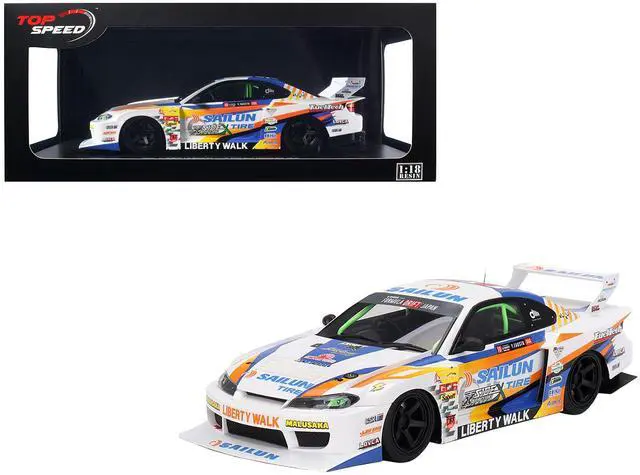 Main image of Nissan LB-Super Silhouette S15 SILVIA #555 Yukio Fausto "Formula Drift Japan" (2023) 1/18 Model Car by Top Speed