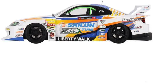 Alt view image 3 of 6 - Nissan LB-Super Silhouette S15 SILVIA #555 Yukio Fausto "Formula Drift Japan" (2023) 1/18 Model Car by Top Speed