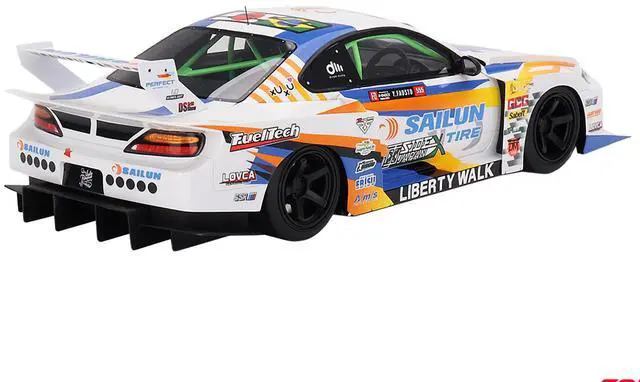 Alt view image 5 of 6 - Nissan LB-Super Silhouette S15 SILVIA #555 Yukio Fausto "Formula Drift Japan" (2023) 1/18 Model Car by Top Speed