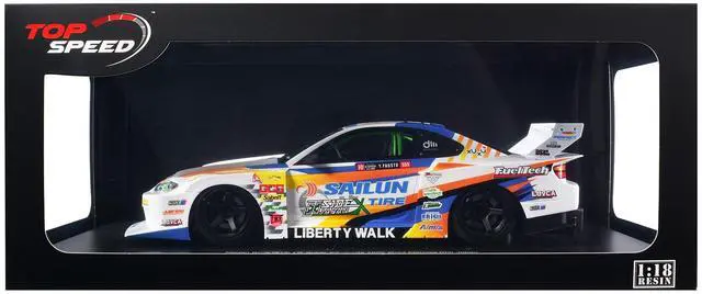 Alt view image 6 of 6 - Nissan LB-Super Silhouette S15 SILVIA #555 Yukio Fausto "Formula Drift Japan" (2023) 1/18 Model Car by Top Speed