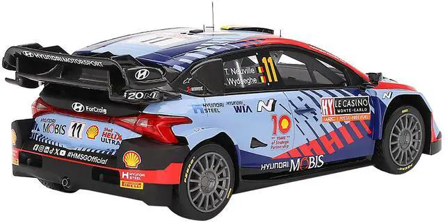 Alt view image 5 of 6 - Hyundai i20 N Rally1 Hybrid #11 "Hyundai Shell Mobis WRT"  Winner WRC "Monte Carlo Rally" (2024) 1/18 Model Car by Top Speed
