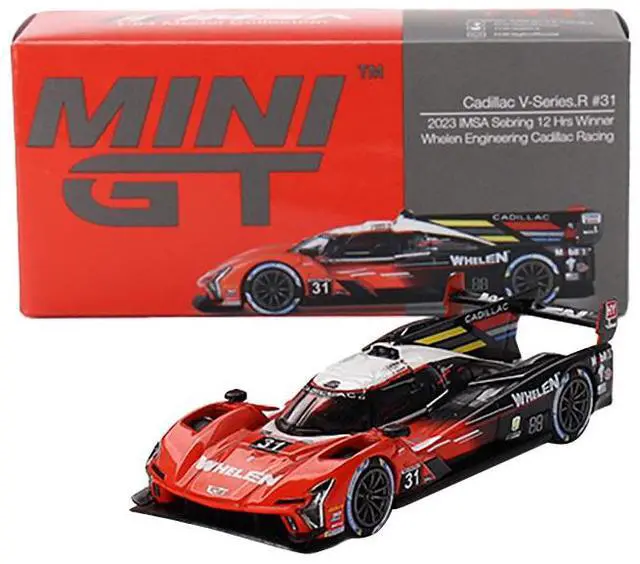 Alt view image 4 of 4 - Cadillac V-Series.R #31 "Whelen Engineering Racing" Winner IMSA "12 Hours of Sebring" (2023) 1/64 Diecast Model Car by Mini GT