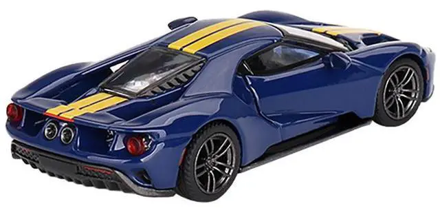 Alt view image 3 of 4 - Ford GT Sunoco Blue with Yellow Stripes Limited Edition to 3600 pieces Worldwide 1/64 Die Cast Model Car by Mini GT