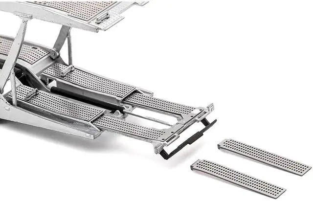 Alt view image 5 of 6 - Mercedes-Benz Actros AMG Auto Transporter Silver Metallic 1/64 Diecast Model by GCD